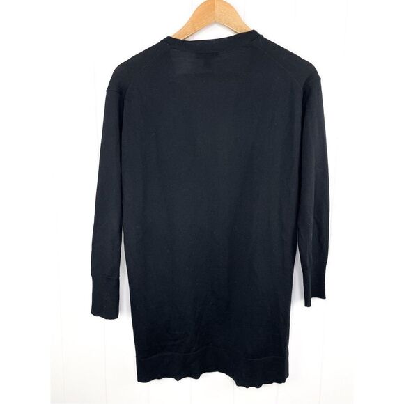 J Crew Classic Merino Wool Black Longline Cardigan Sweater Size XS - Picture 6 of 8